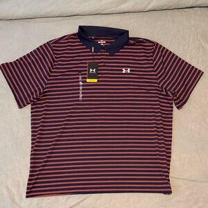 Under Armour Men's Polo Shirt in Navy and Orange